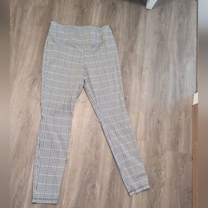 Worthington Plaid Pull On Skinny Stretch Wrinkle Free Dress Pants